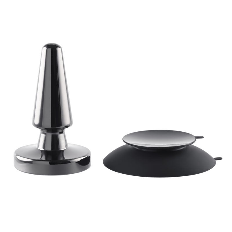 Evolved - beginner metal butt plug - Product front view  | Flirtybay.com.au